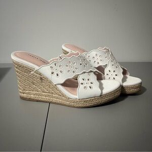 Draper James Emily Women's Wedge Shoes White Size 7 NWT